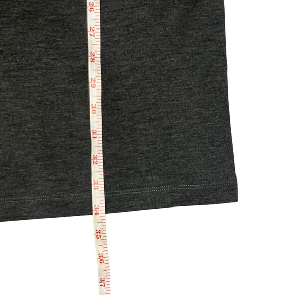 TIANA B. Gray Knit Dress Size S Ruffle Cuff Sleeves Quiet Luxury Minimalist Chic - Picture 9 of 10